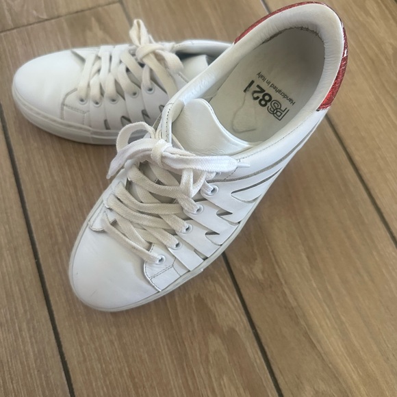 White & Red Tennis Shoes - Picture 3 of 4